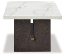 Load image into Gallery viewer, Burkhaus White/Dark Brown MARBLE 3pc Coffee Table Set
T779