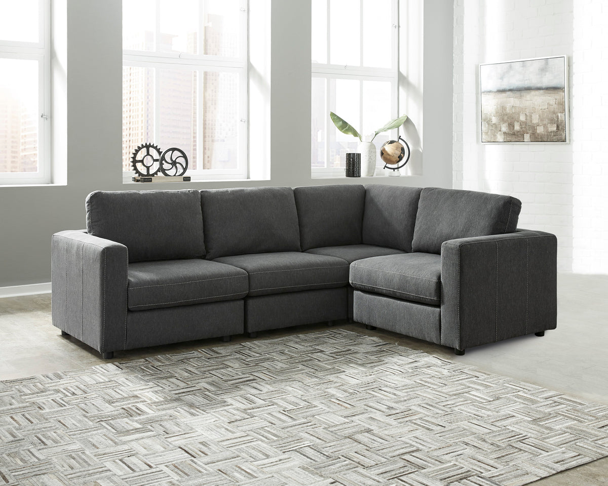 Candela Charcoal 4-Piece Sectional 91902