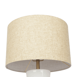 Cascade Glass Lamp Golden Base Off White Glass Table Lamp