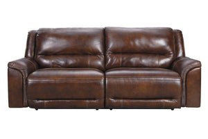 Catanzaro Mahogany POWER Reclining Sofa and Loveset U83004