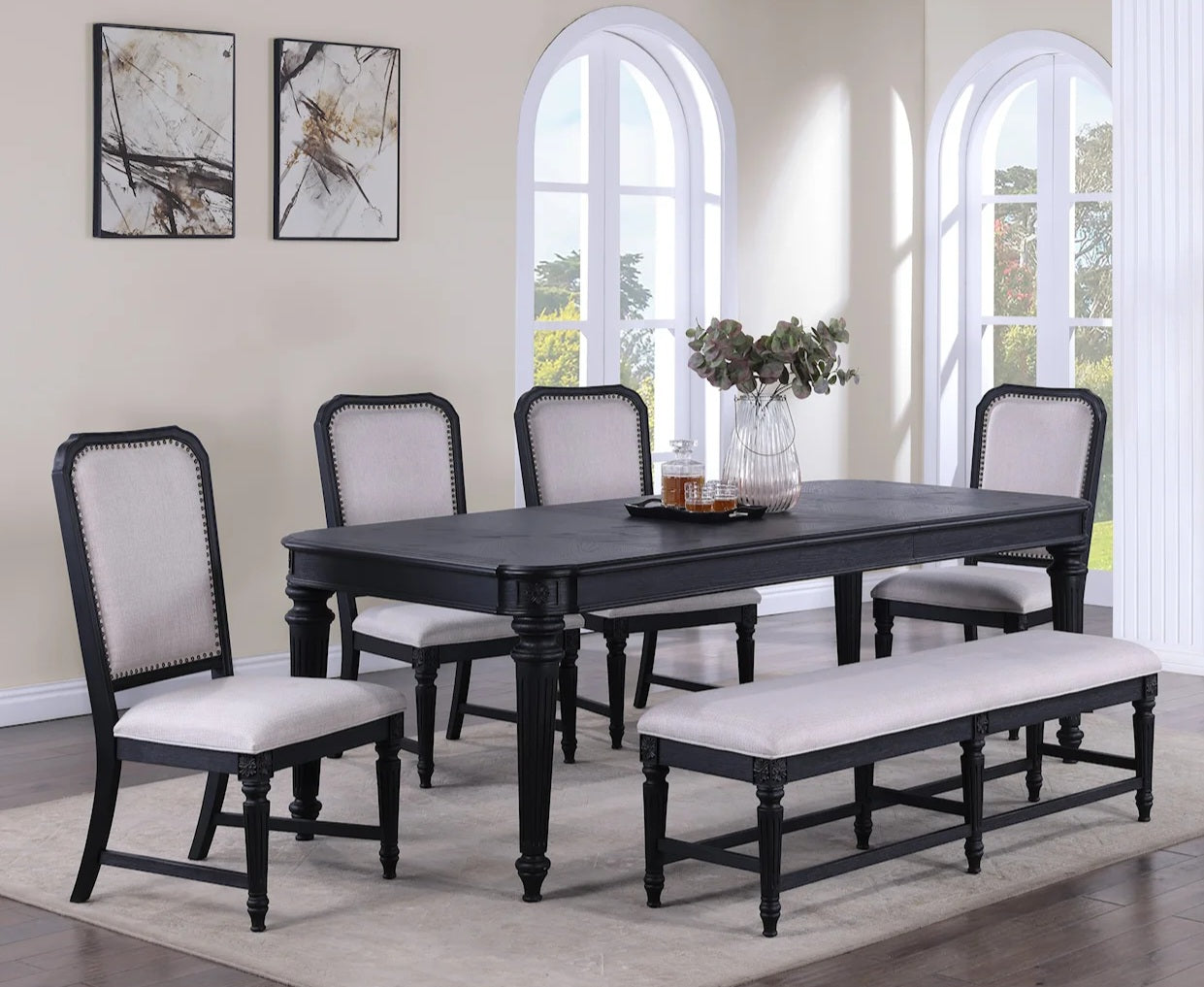 Kingsbury Black/Gray Dining Room Set 2146