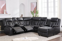 Load image into Gallery viewer, Champion Black (LED/BLUETOOTH SPEAKERS) Reclining Sectional