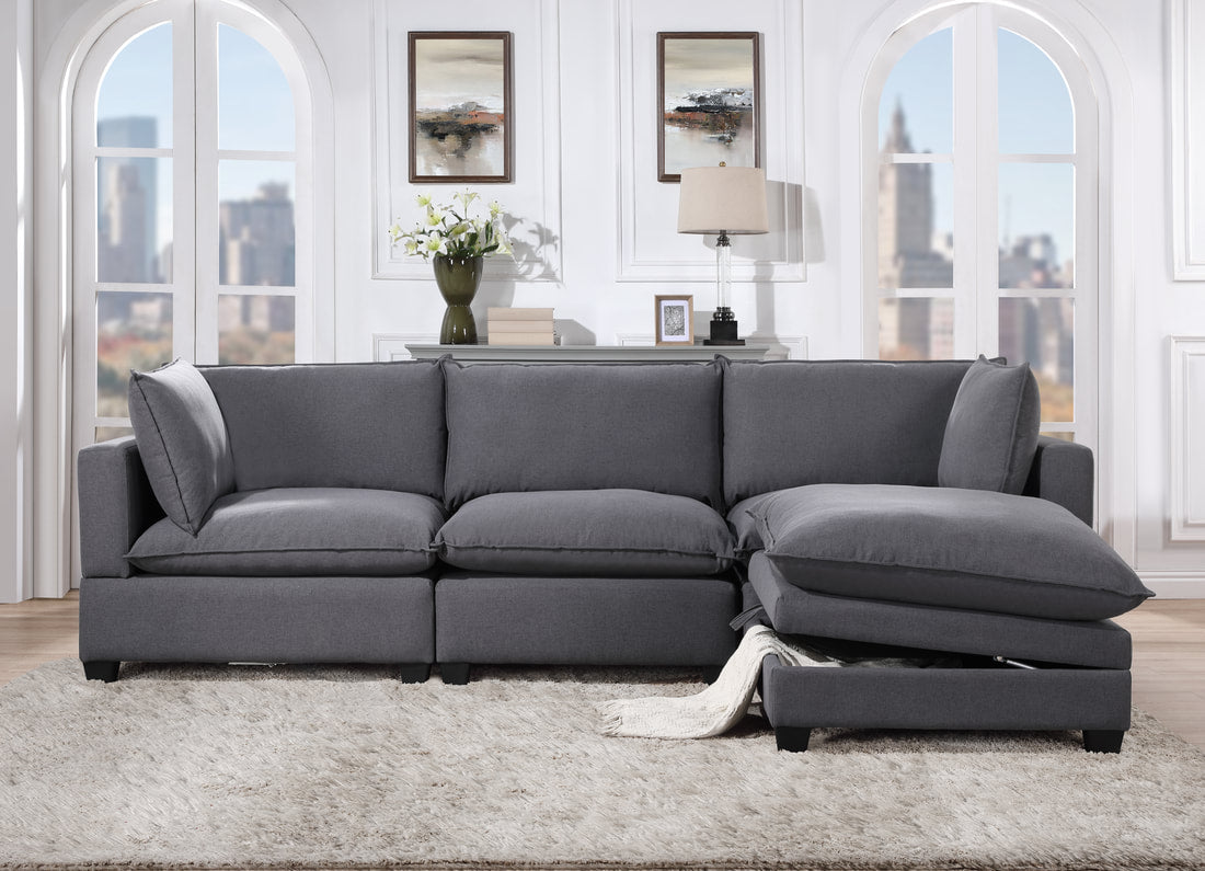 Cloud2 121" Charcoal Modular Sectional