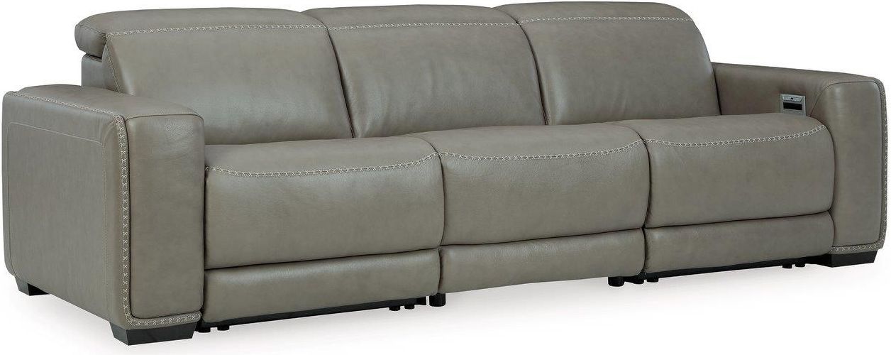 Correze Gray Power Reclining Sofa and Loveseat