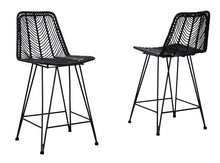 Load image into Gallery viewer, Angentree Black Counter Height Barstool, Set of 2 D434