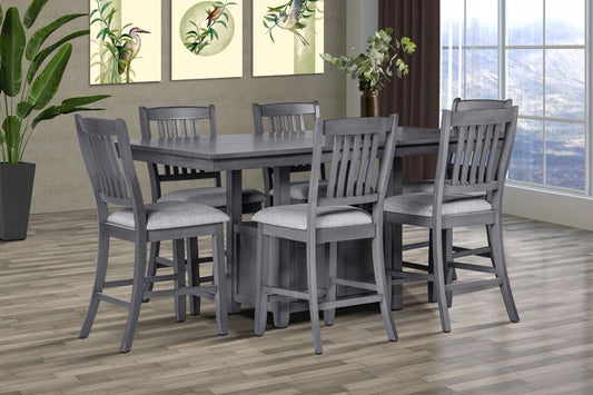 Grey 7pc Counter Height Set D820