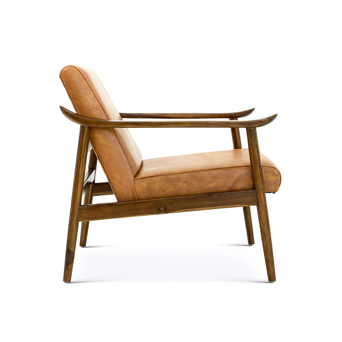 Brandon Tan Leather Lounge Chair