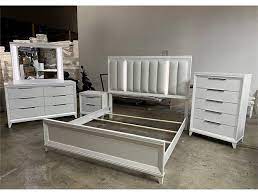 Cressida White LED Panel Bedroom Set B7300