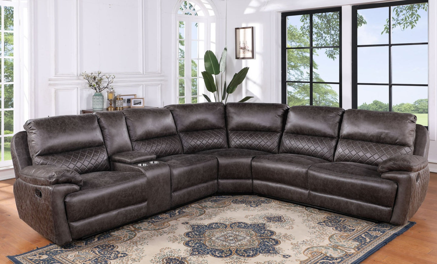 Martino Gray Reclining Sectional S7500