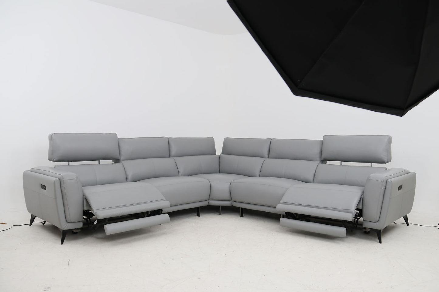 Lorenzo Grey 2-POWER Reclining Sectional MI-2311