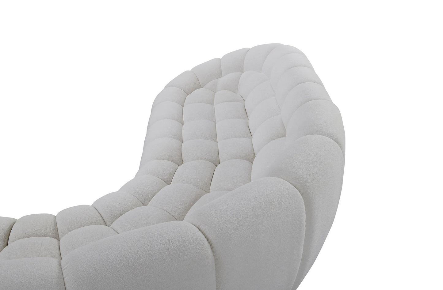 Bubbles White Teddy 124" OVERSIZE Sectional MI-2126