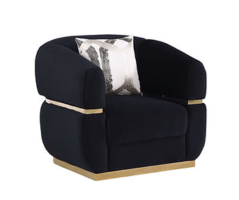 Carmela Black Fabric Sofa and Loveseat S3500