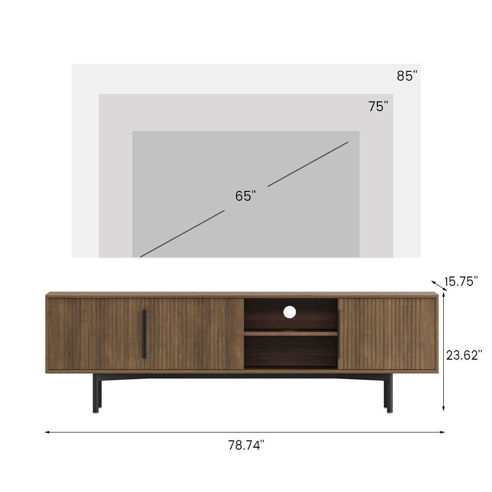 Boris Dark Wood 79" TV Stand