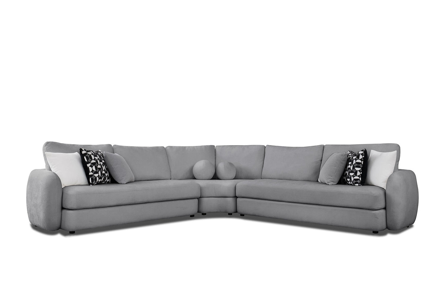 Cielo Grey Fabric Sectional S2040