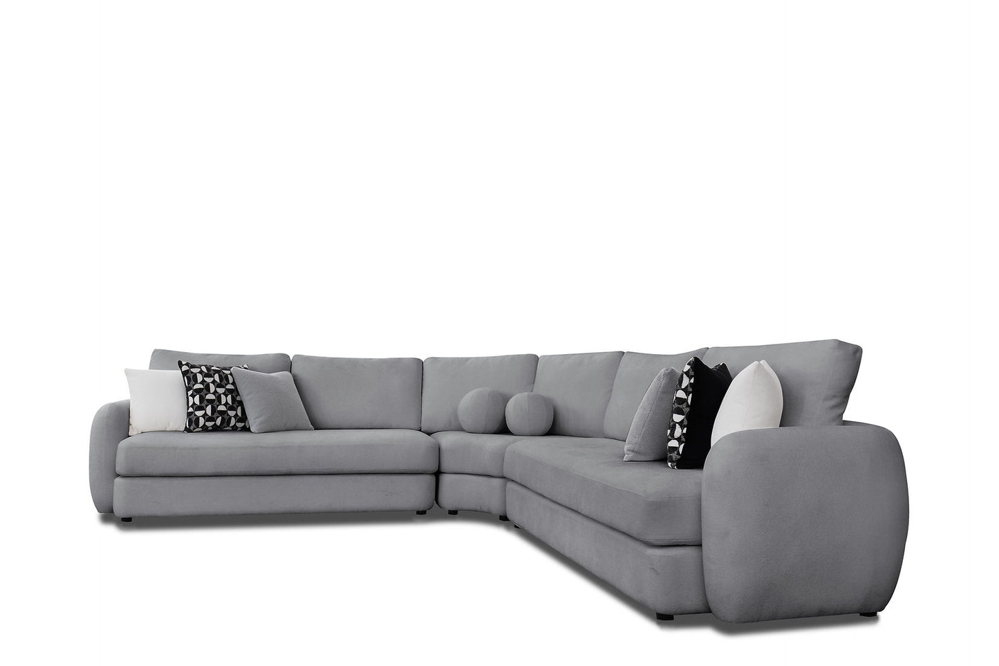 Cielo Grey Fabric Sectional S2040