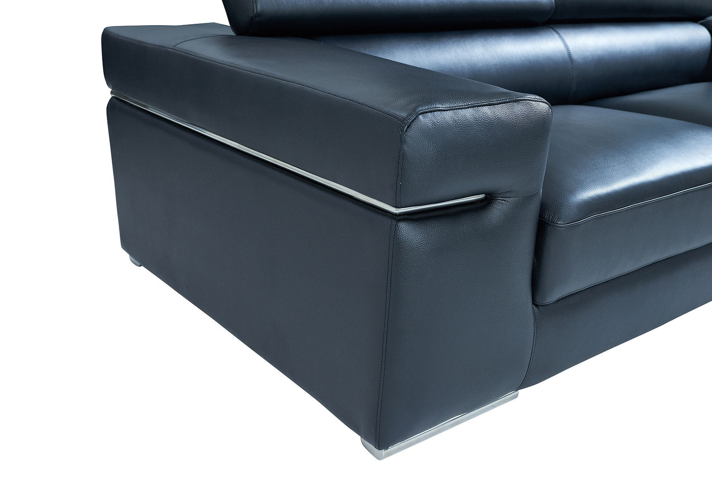 Soho Black LEATHER MATCH Sofa and Loveseat S8020