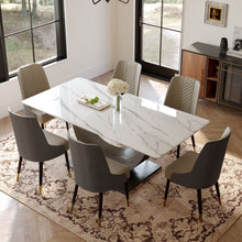 Load image into Gallery viewer, Myla&amp;Rani White 7pc Dining RoomSet ( Sintered Stone)