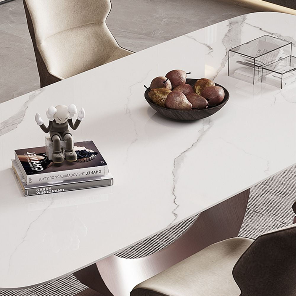 71" White Top Dining Table(Sintered Stone)