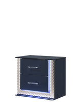 Load image into Gallery viewer, Aya Navy Blue LED Platform Bedroom Set B80