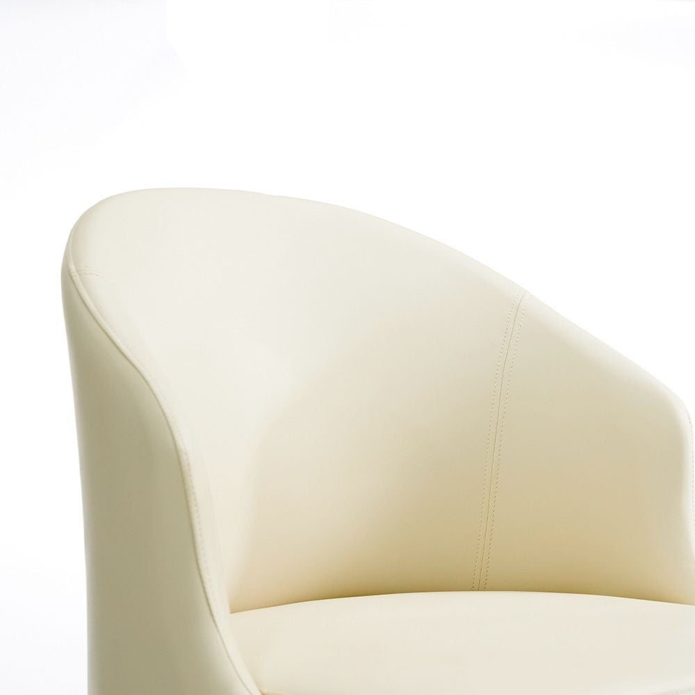 Arko Leather Beige/Gold Chair