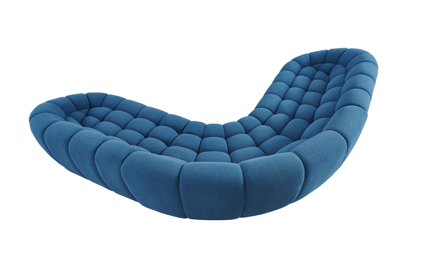 Bubbles Blue Teddy 124" OVERSIZE Sectional MI-2126