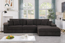 Load image into Gallery viewer, Comfy Grey Chenille 3pc Sectional S859