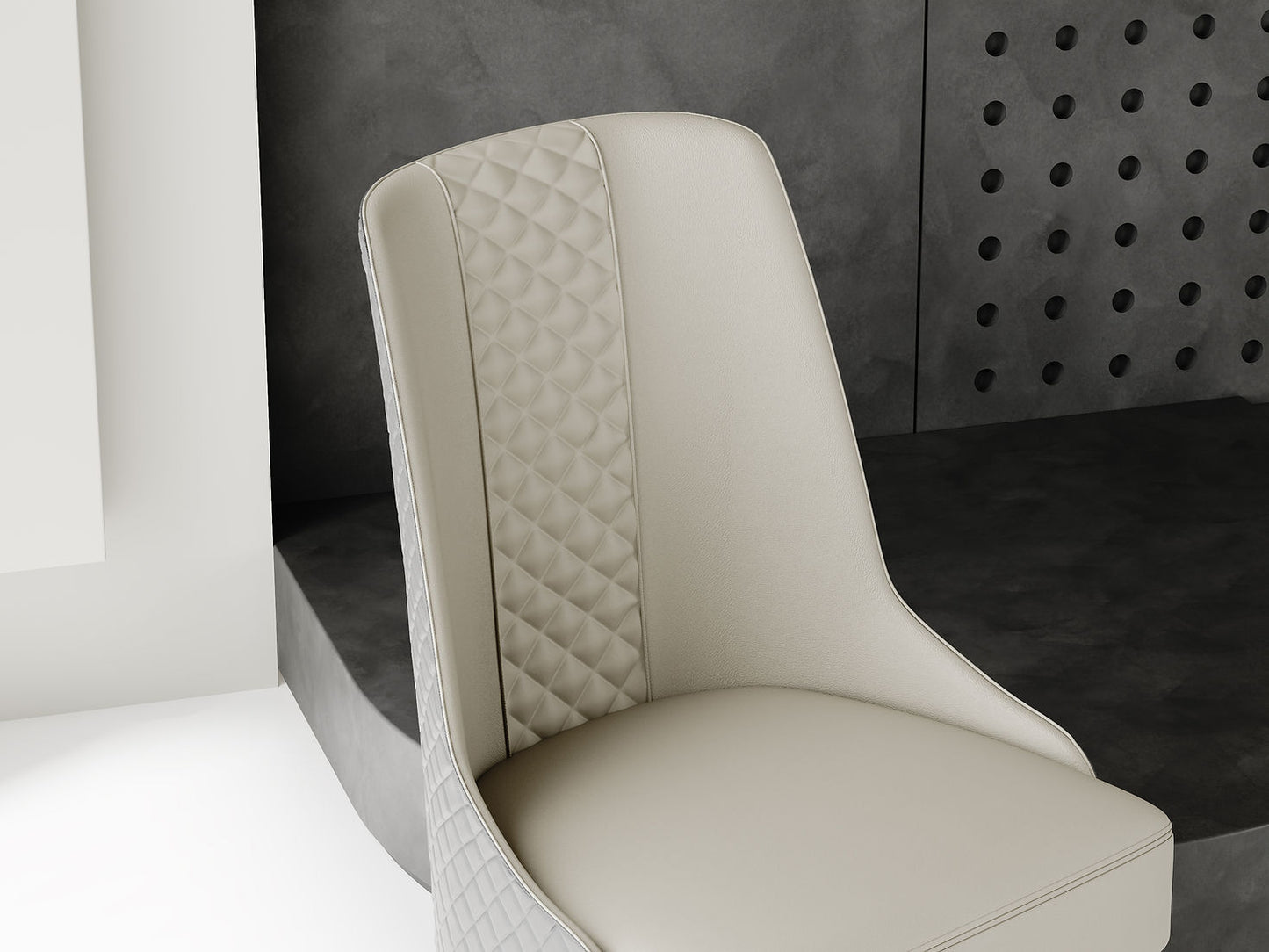 Rani Grey PU Leather Chair