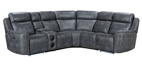 Romina Gray POWER/LED/BLUETOOTH SPEAKERS Reclining Sectional S7900