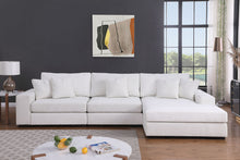 Load image into Gallery viewer, Comfy Cream Chenille 3pc Sectional S859
