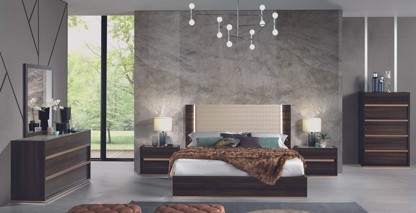 Christine Collection LED Italian  Bedroom Set