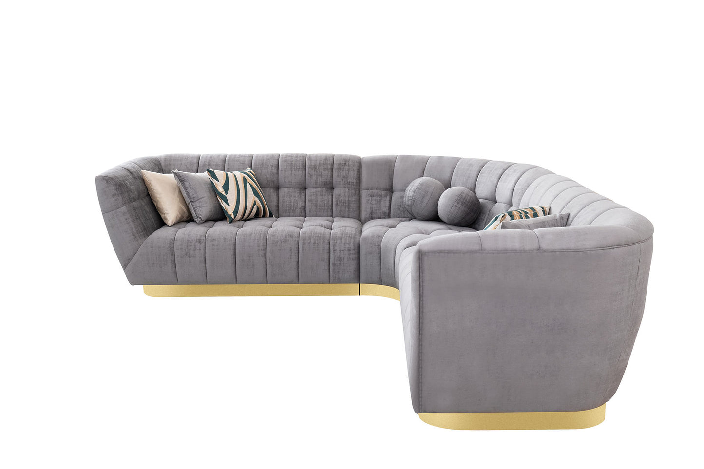 Rosa Grey Premium Fabric Sectional S2030