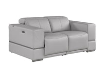 Load image into Gallery viewer, Franco Light Grey POWER 3pc Reclining Set MI-1122