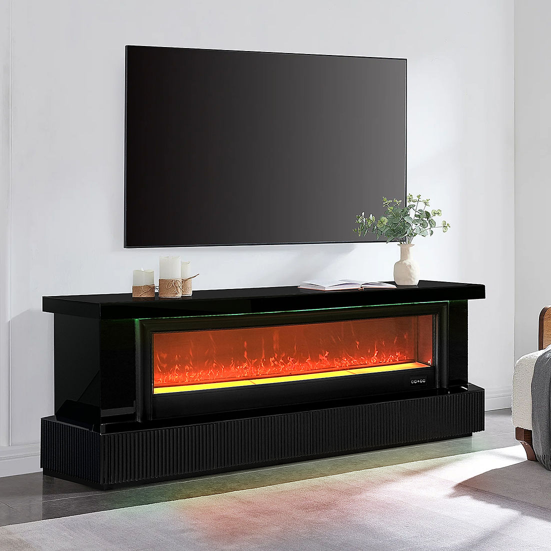 A-F03 Pebble LED/BLUETOOTH Fireplace