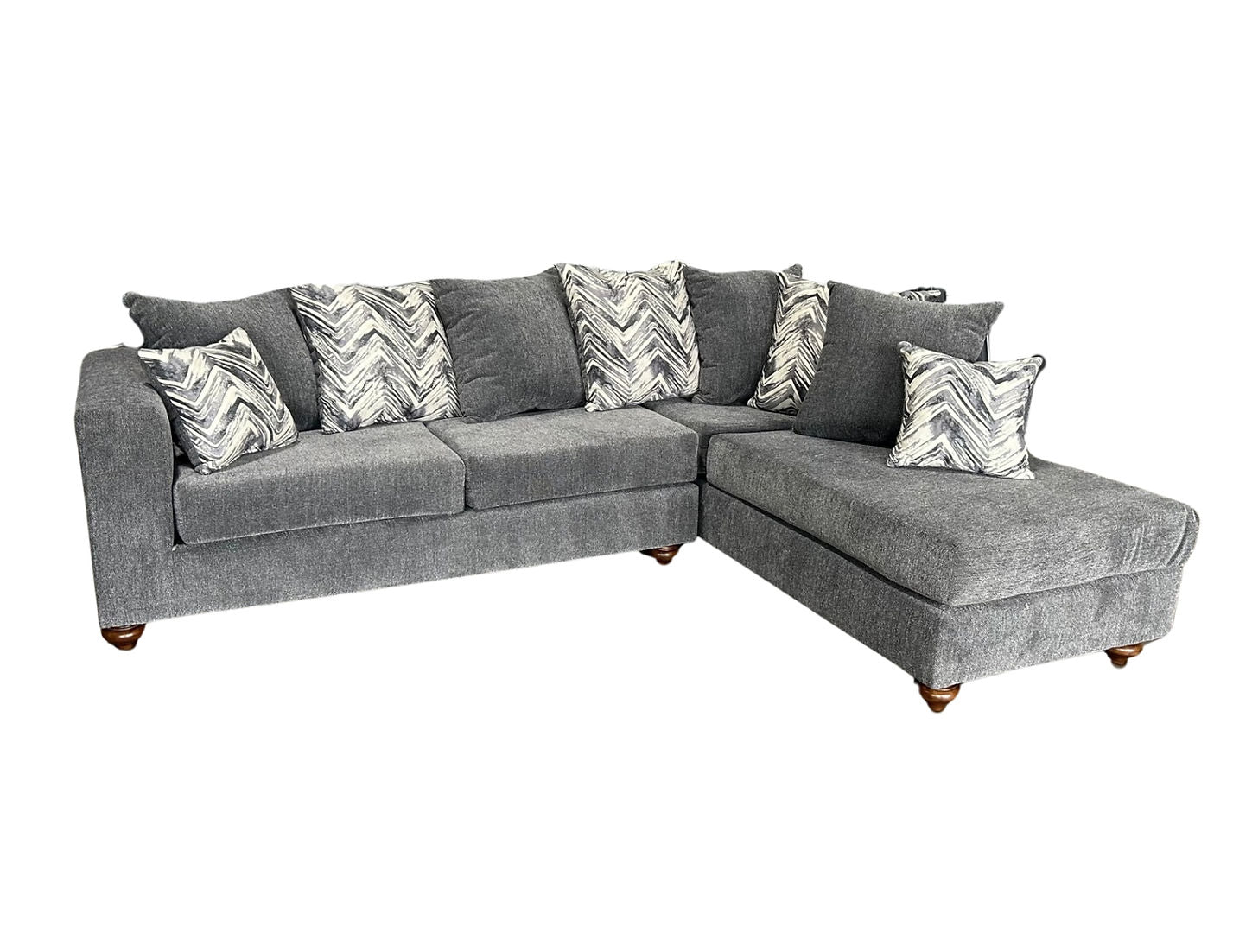 S305 Zander Grey Fabric Sectional