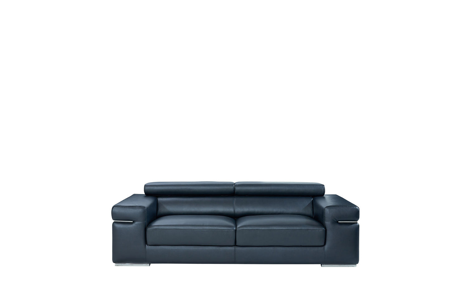 Soho Black LEATHER MATCH Sofa and Loveseat S8020