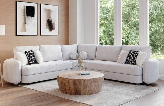 Cielo Beige Fabric Sectional S2040