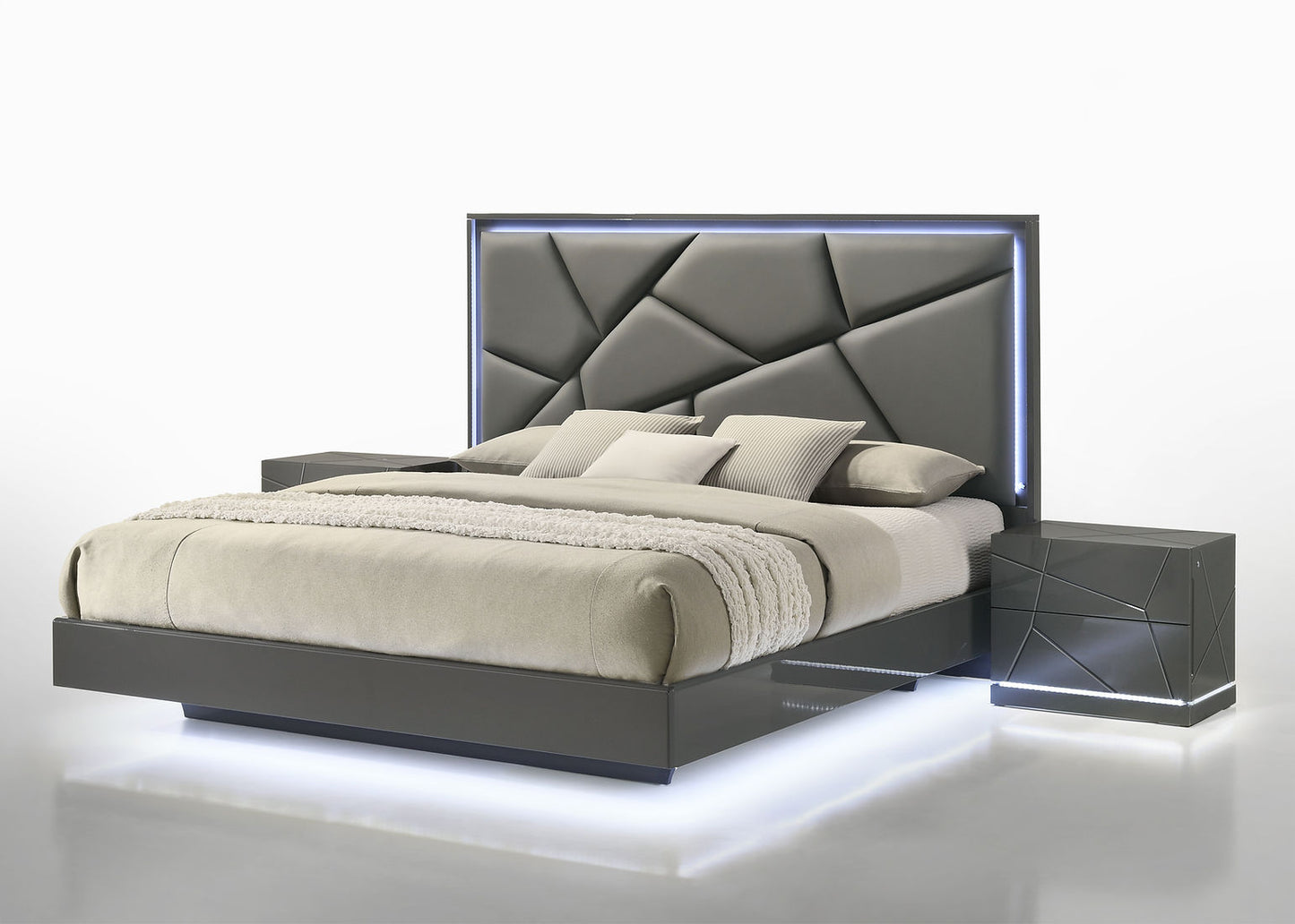 Lily Grey LED Bedroom Set B86