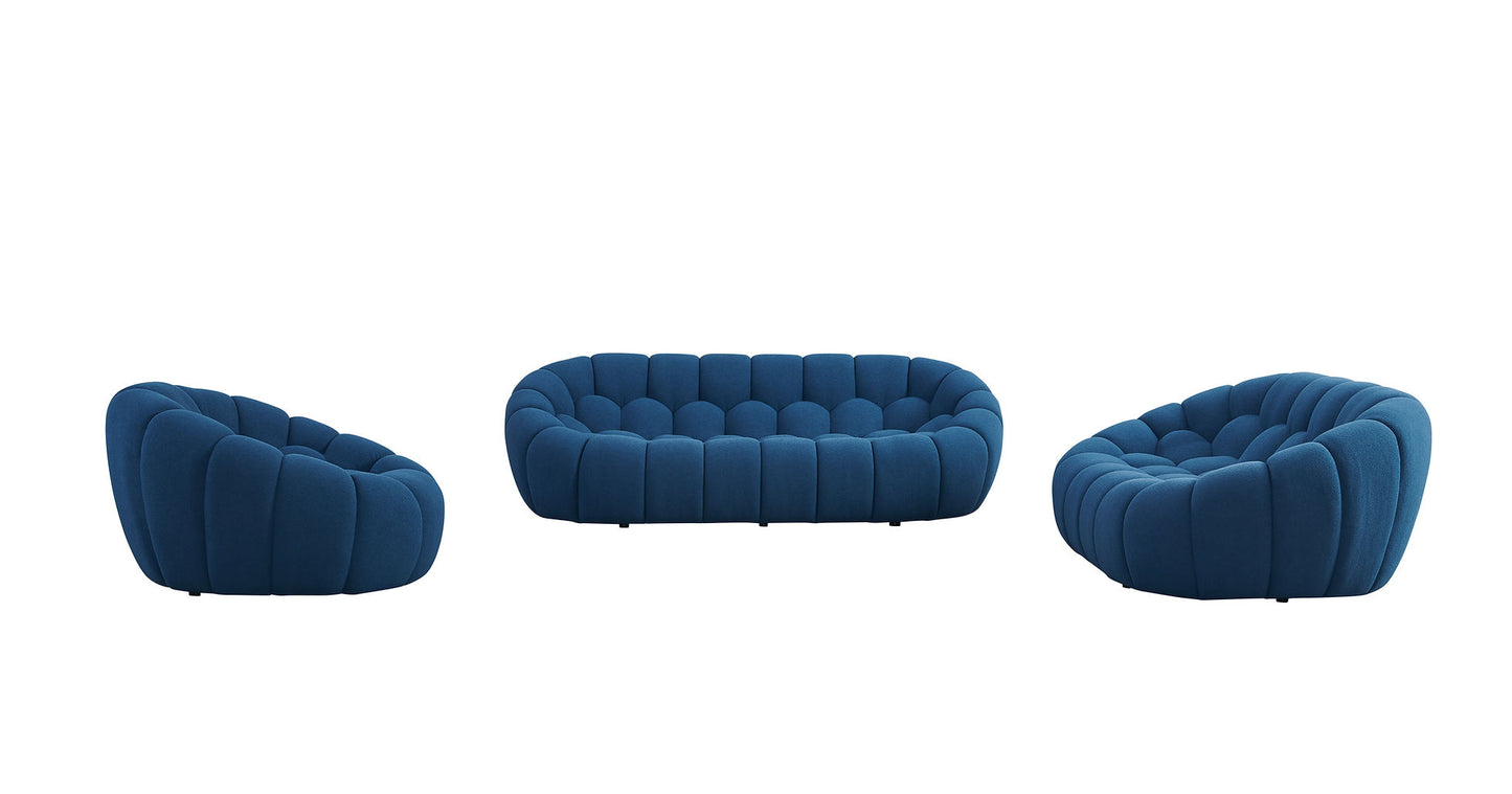 Bubbles Blue Teddy Sofa and Loveseat MI-2126