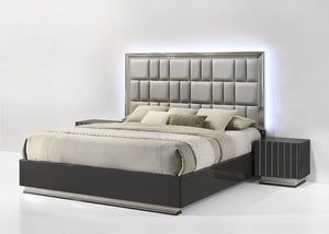 Mona Grey Platform LED Bedroom Set B83