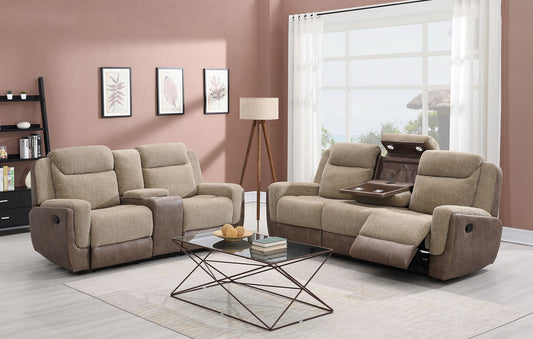 Wilbert Brown Fabric 3pc Reclining Set S9870