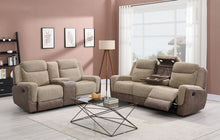 Load image into Gallery viewer, Wilbert Brown Fabric 3pc Reclining Set S9870