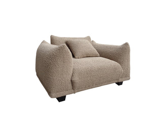 Homey Brown Fabric OVERSIZED Sofa & Chair S3131