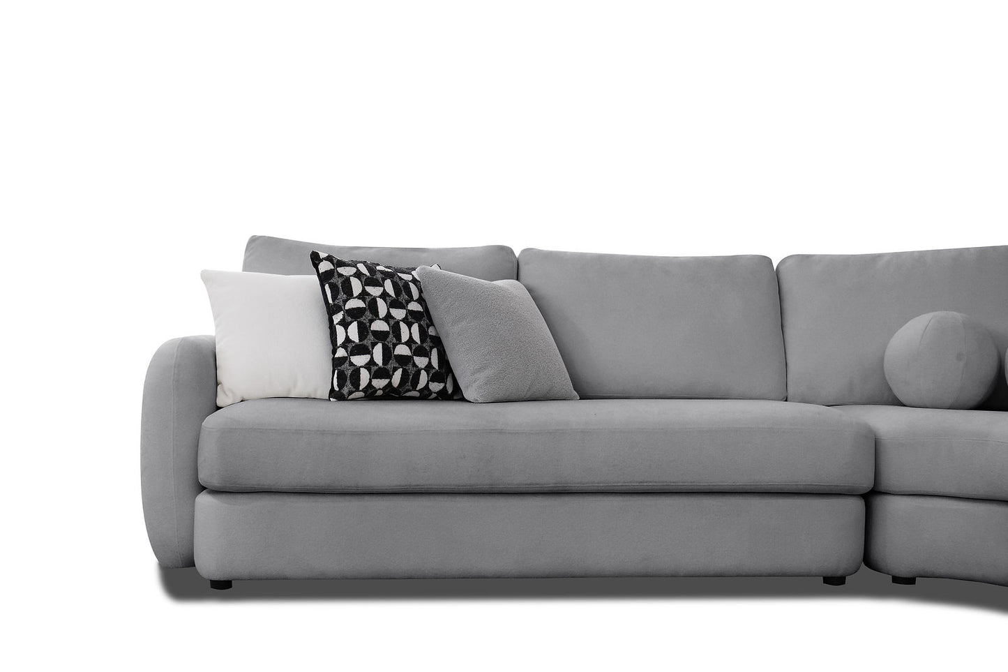 Cielo Grey Fabric Sectional S2040