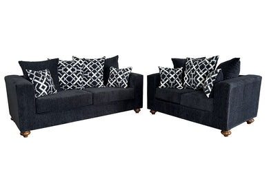 S305 Graphite Fabric Sofa and Loveseat
