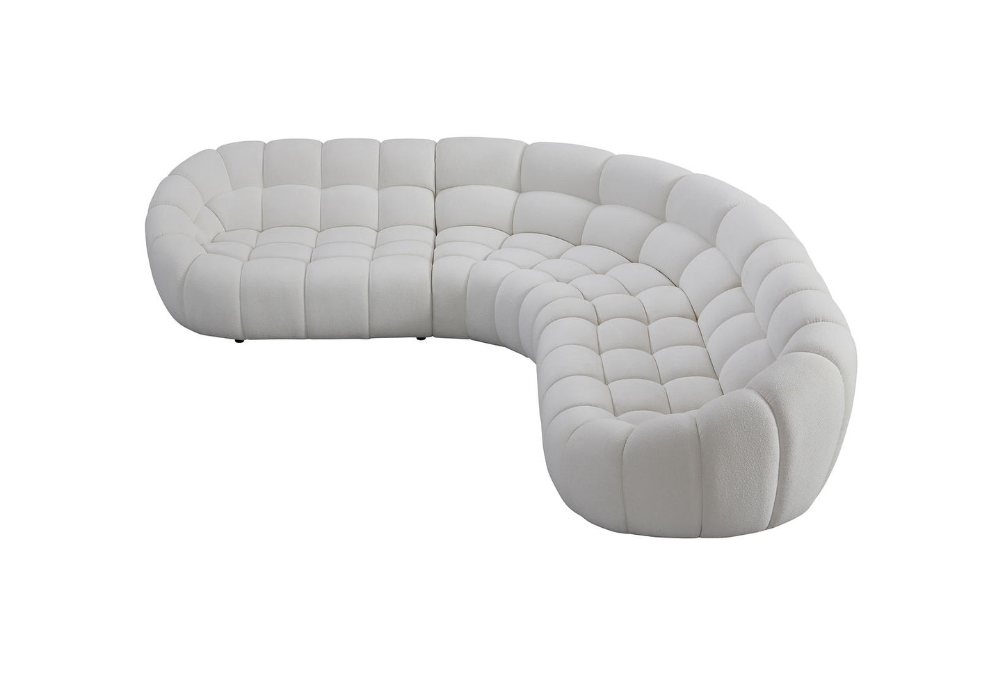 Bubbles White Teddy 124" OVERSIZE Sectional MI-2126