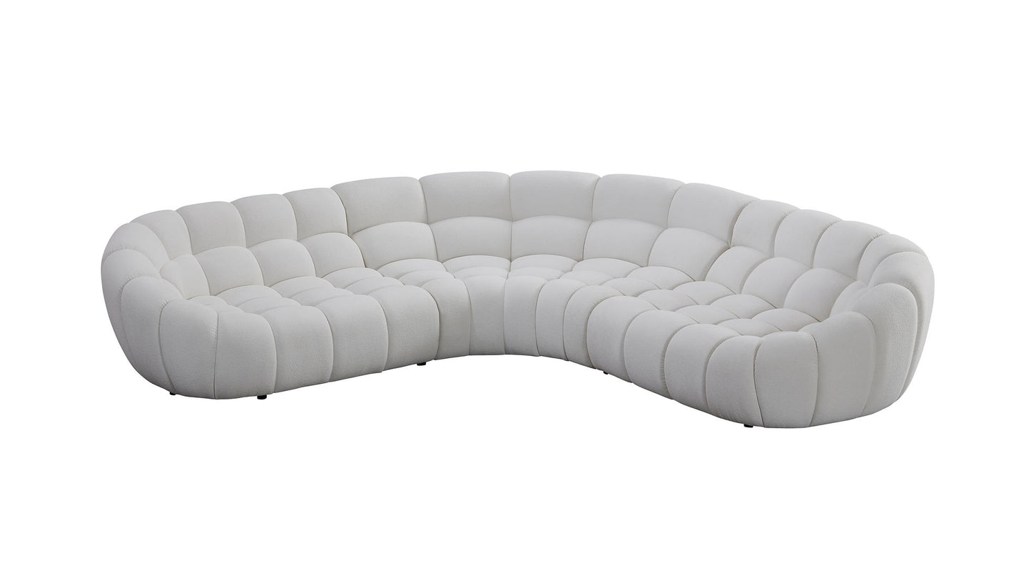 Bubbles White Teddy 124" OVERSIZE Sectional MI-2126