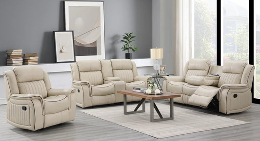 Lavon Cream 3pc Reclining Set S9381