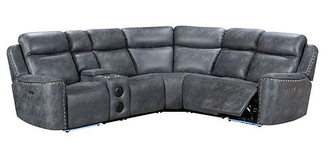 Romina Gray POWER/LED/BLUETOOTH SPEAKERS Reclining Sectional S7900