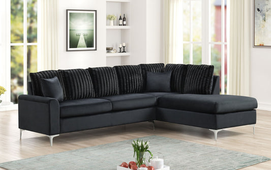 Elina Black Velvet RAF Sectional S250