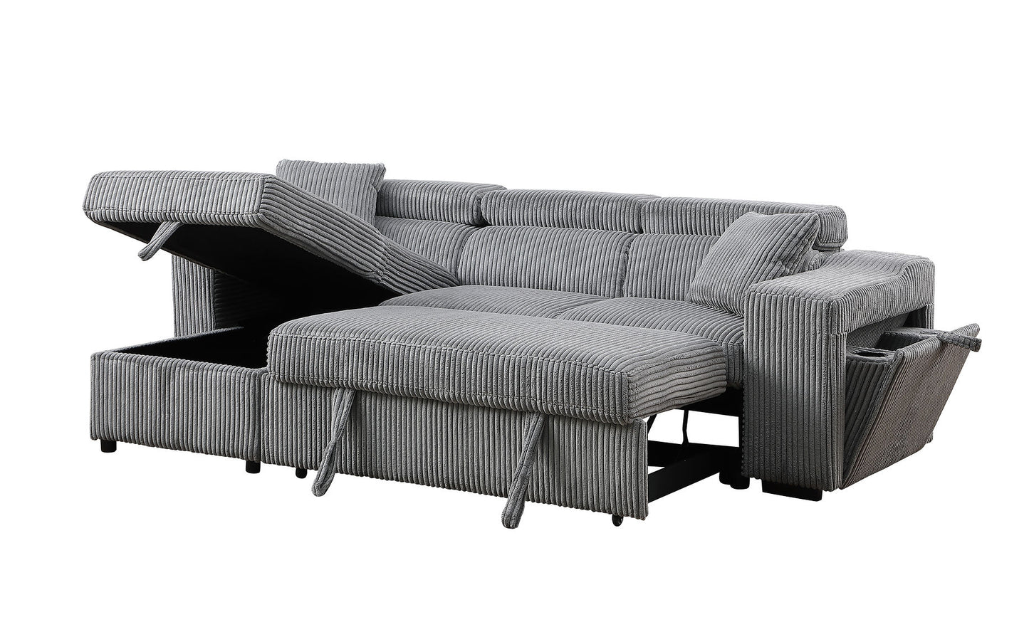 Bonaterra Grey Reversible Sectional Pull-Out Bed S8977